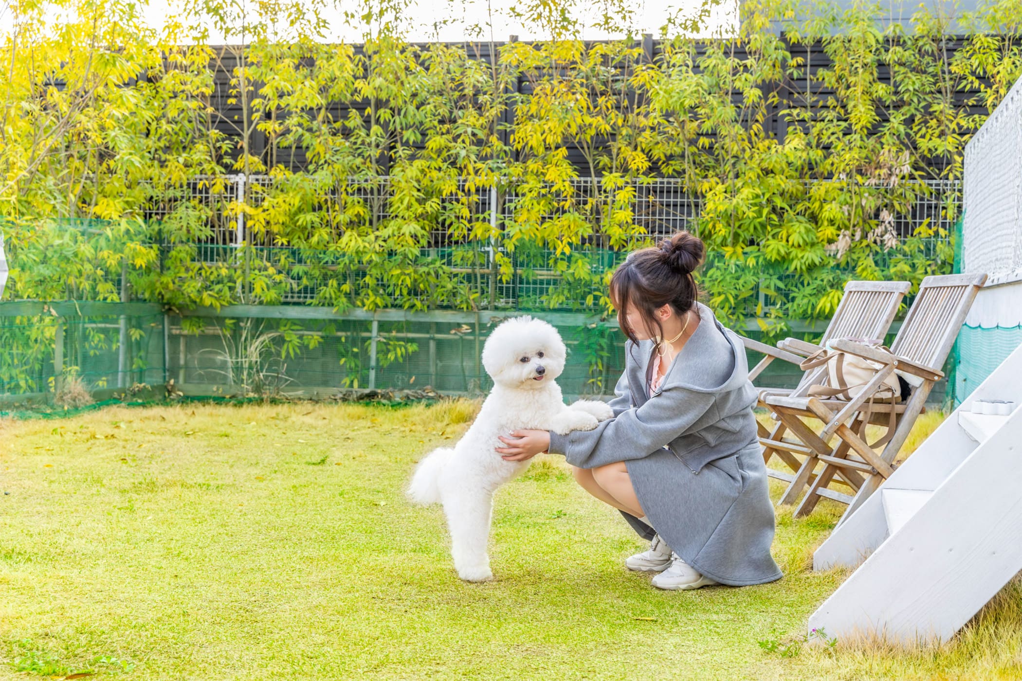 グランヴィレッジ瀬戸内しまなみの愛犬と宿泊する様子